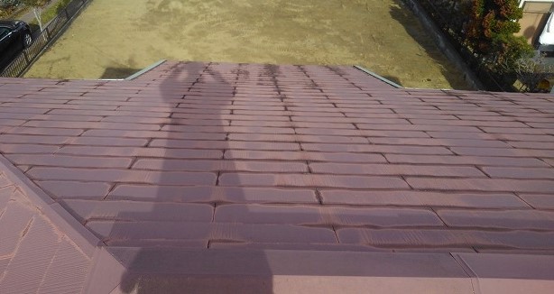屋根カバー工事前のスレート屋根