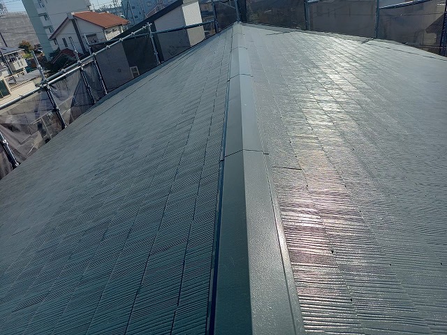 貫板交換後の屋根の様子