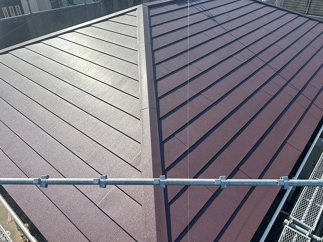 新しくガルバリウム鋼板にした屋根