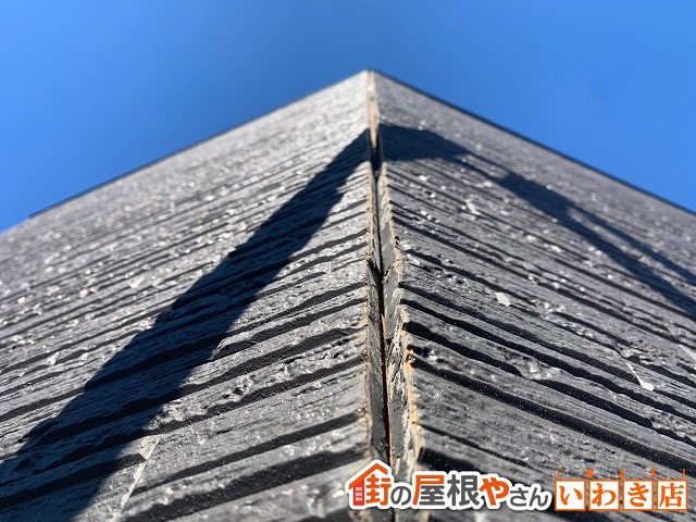 福島県いわき市　外壁目地の劣化したシーリングを除去した状態