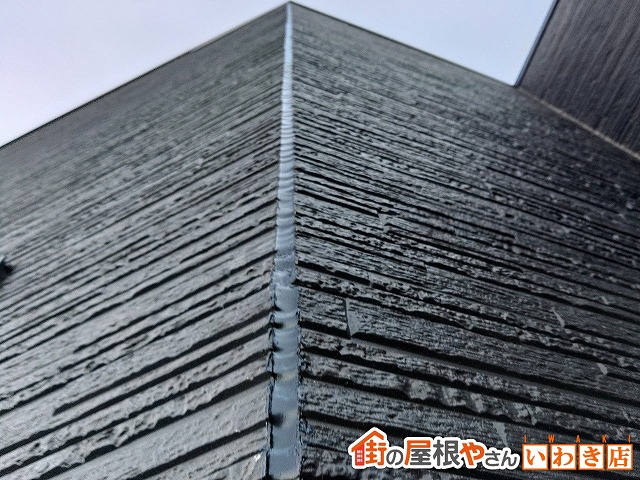 福島県いわき市　外壁の目地部分に新しいシーリングを充填した状態