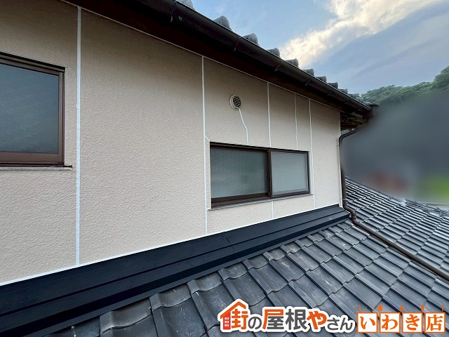 福島県石川郡平田村　新しい雨押え板金を作成してカバーした状態