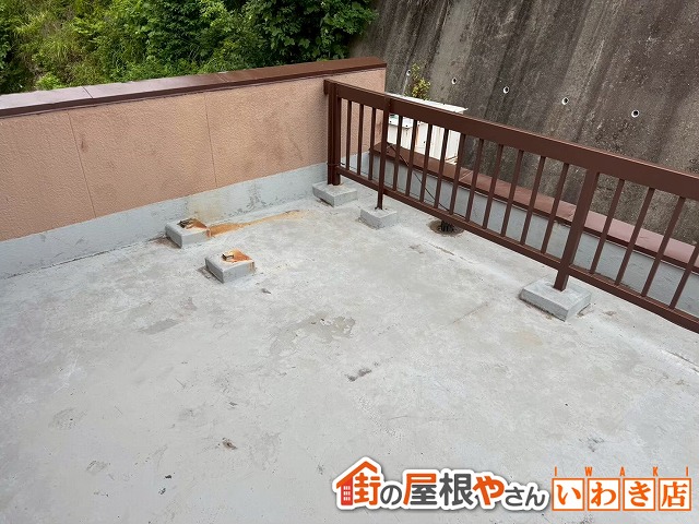 福島県いわき市　使用しなくなった高置水槽を解体撤去した状態