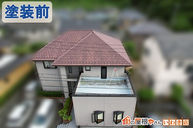 福島県南相馬市　経年劣化により外壁の塗膜が傷んでしまった状態