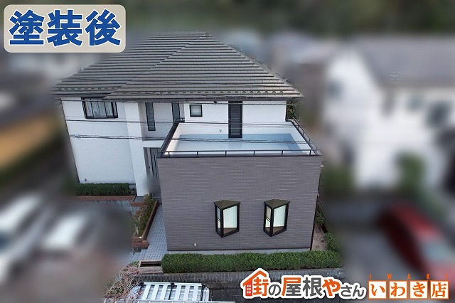 福島県南相馬市　外壁の塗装を行い防水性を回復させた状態