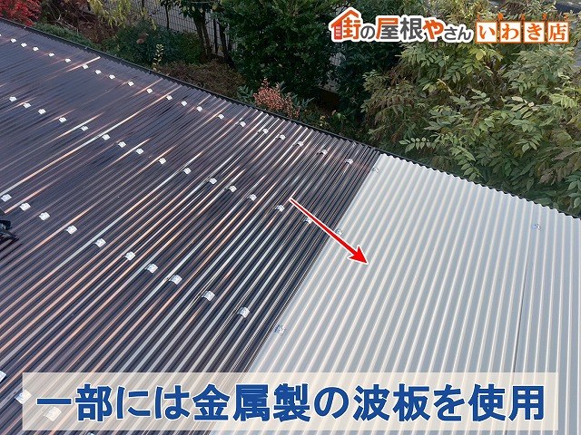 金属製波板の使用箇所