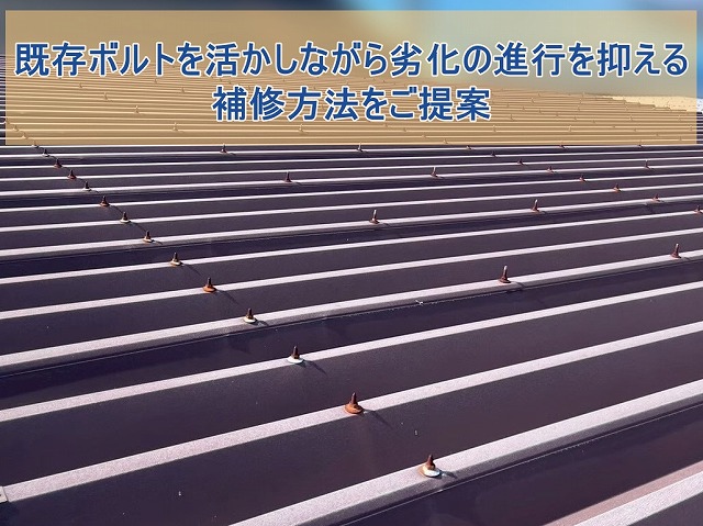 既存ボルトを活かしながら劣化進行を抑える補修方法をご提案