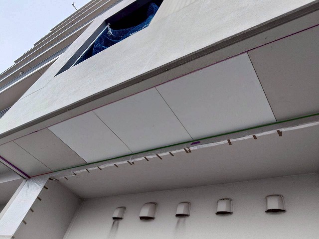 軒天の水漏れが解消された様子