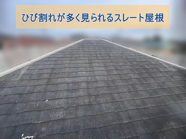 いわき市にて屋根修理 横暖ルーフを使用した屋根重ね葺き工事のための現場調査