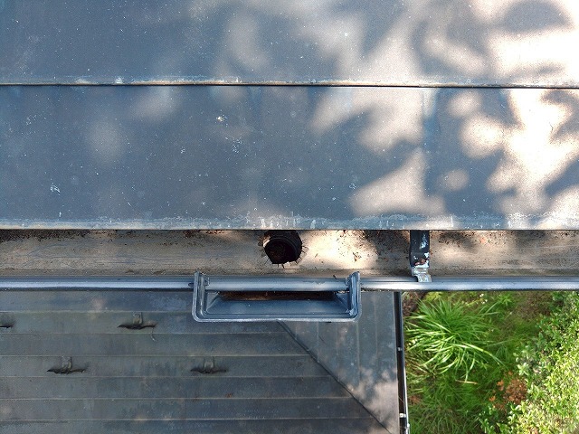 ２階の集水器を掃除が完了した様子